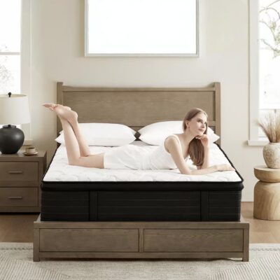 Premium king size spring mattress with high-density foam