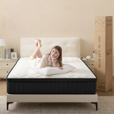 Premium king size spring mattress with high-density foam