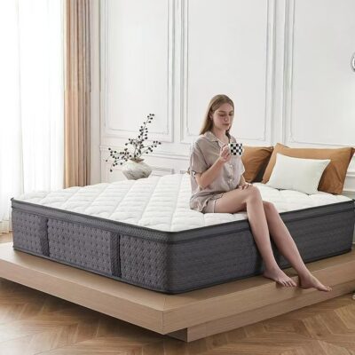 Memory foam hybrid soft spring mattress with durable support
