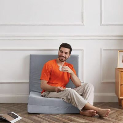 Modern portable foldable mattress with memory foam core for comfort and travel