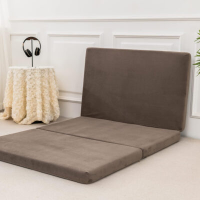 Modern portable foldable mattress with memory foam core for comfort and travel