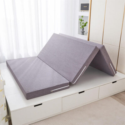 Travel foldable mattress with memory foam for portable comfort