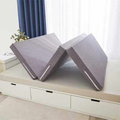 Travel foldable mattress with memory foam for portable comfort