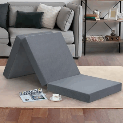 High-density portable foldable mattress for home and outdoor use