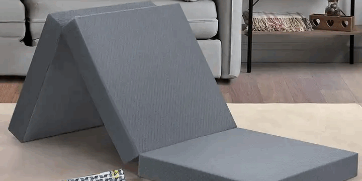 Portable foldable mattress with high-density memory foam (2) High-density portable foldable mattress for home and outdoor use